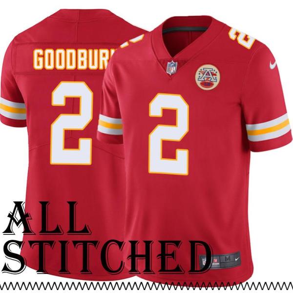 Red Home Kelly Goodburn Kansas City Chiefs Jersey #2