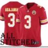 Red Home Ben Agajanian Kansas City Chiefs Jersey #3