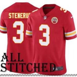 Red Home Jan Stenerud Kansas City Chiefs Jersey #3