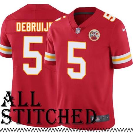 Red Home Case deBruijn Kansas City Chiefs Jersey #5