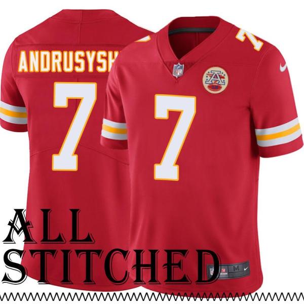 Red Home Zenon Andrusyshyn Kansas City Chiefs Jersey #7