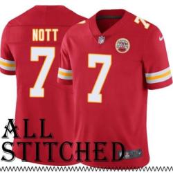 Red Home Mike Nott Kansas City Chiefs Jersey #7