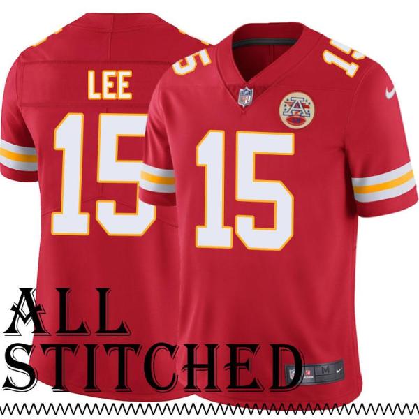 Red Home Jacky Lee Kansas City Chiefs Jersey #15
