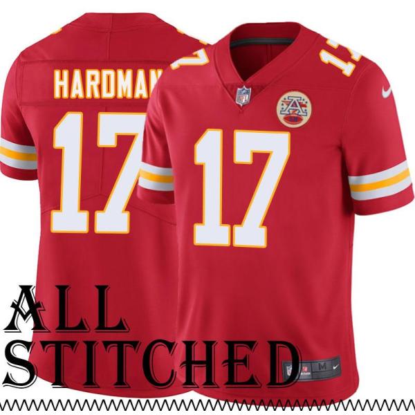 Red Home Mecole Hardman Kansas City Chiefs Jersey #17