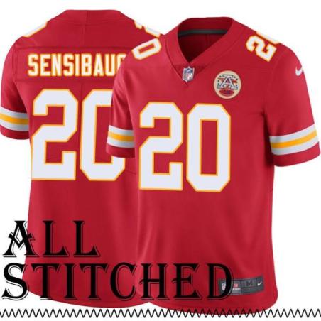 Red Home Mike Sensibaugh Kansas City Chiefs Jersey #20