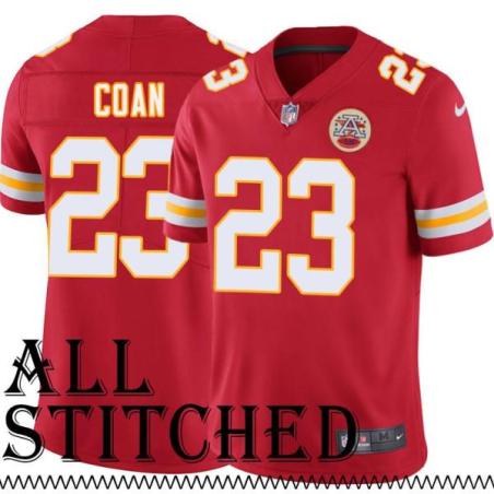 Red Home Bert Coan Kansas City Chiefs Jersey #23