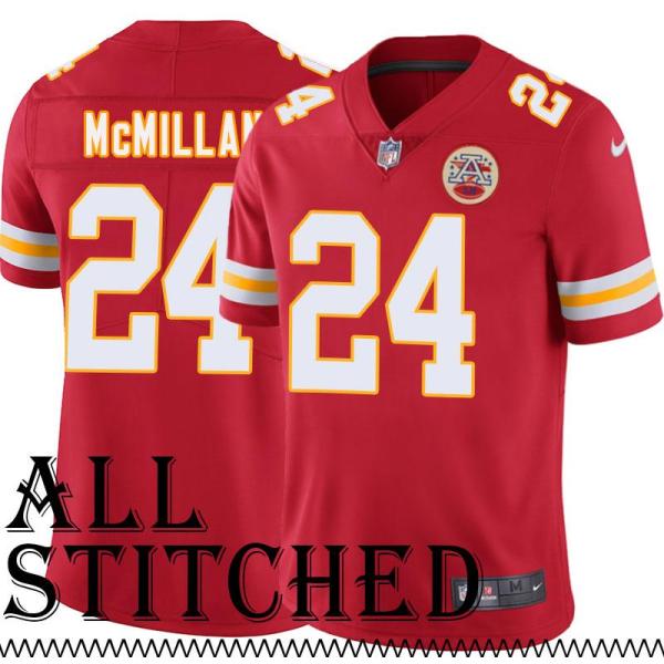 Red Home Erik McMillan Kansas City Chiefs Jersey #24