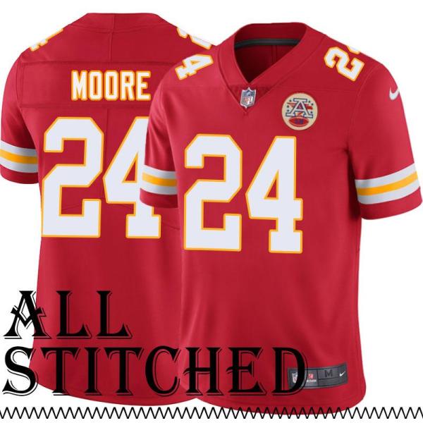 Red Home Skyy Moore Kansas City Chiefs Jersey #24