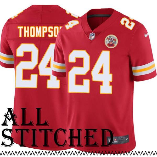 Red Home Tedric Thompson Kansas City Chiefs Jersey #24