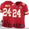 Red Home D.J. White Kansas City Chiefs Jersey #24