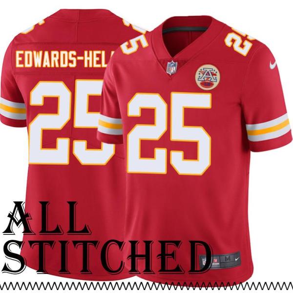 Red Home Clyde Edwards-Helaire Kansas City Chiefs Jersey #25