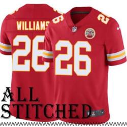 Red Home Damien Williams Kansas City Chiefs Jersey #26