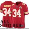 Red Home Lloyd Burruss Kansas City Chiefs Jersey #34