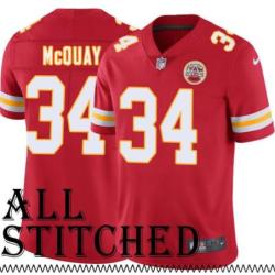 Red Home Leon McQuay Kansas City Chiefs Jersey #34