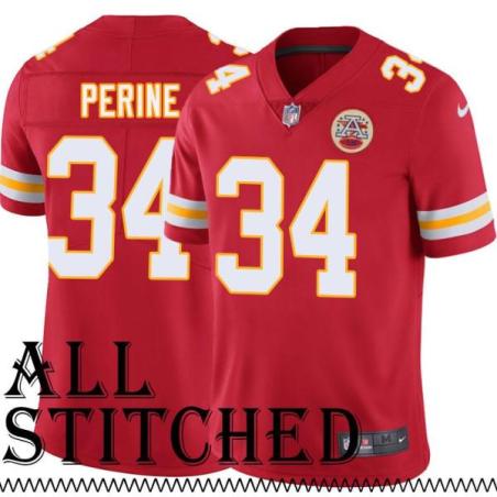 Red Home Samaje Perine Kansas City Chiefs Jersey #34