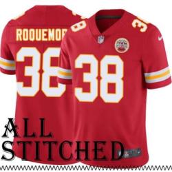 Red Home Durwood Roquemore Kansas City Chiefs Jersey #38