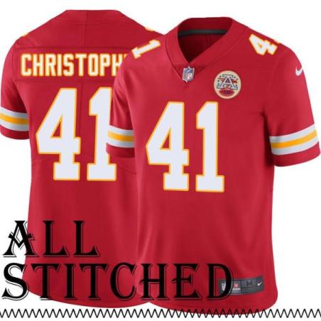 Red Home Herb Christopher Kansas City Chiefs Jersey #41