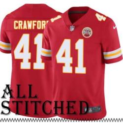Red Home Keith Crawford Kansas City Chiefs Jersey #41