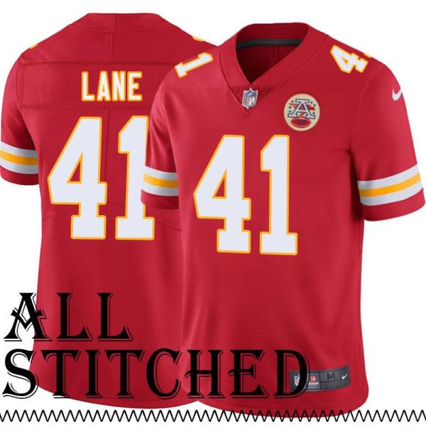 Red Home Garcia Lane Kansas City Chiefs Jersey #41