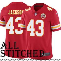 Red Home Billy Jackson Kansas City Chiefs Jersey #43