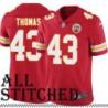 Red Home Bill Thomas Kansas City Chiefs Jersey #43