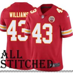 Red Home Jermaine Williams Kansas City Chiefs Jersey #43