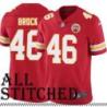 Red Home Kevin Brock Kansas City Chiefs Jersey #46