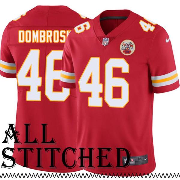 Red Home Paul Dombroski Kansas City Chiefs Jersey #46