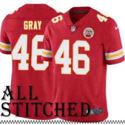 Red Home Tim Gray Kansas City Chiefs Jersey #46