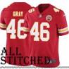 Red Home Tim Gray Kansas City Chiefs Jersey #46