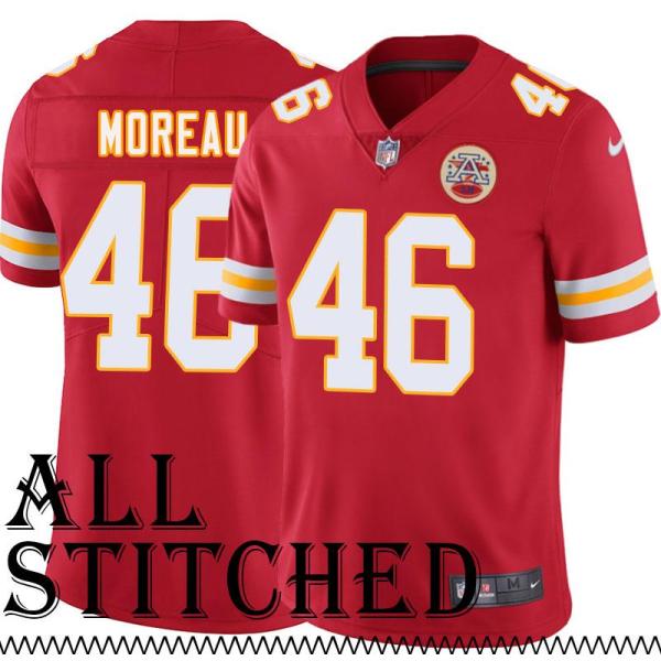 Red Home Frank Moreau Kansas City Chiefs Jersey #46