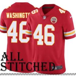 Red Home Charles Washington Kansas City Chiefs Jersey #46