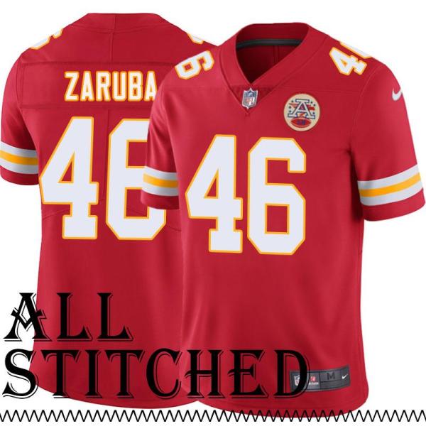 Red Home Carroll Zaruba Kansas City Chiefs Jersey #46