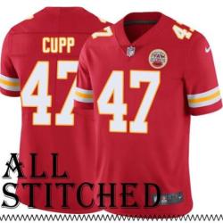 Red Home Baylor Cupp Kansas City Chiefs Jersey #47