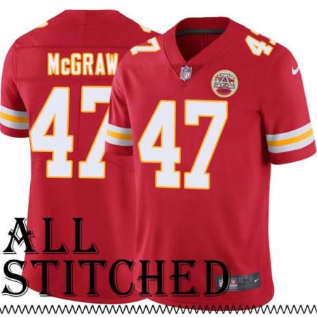 Red Home Jon McGraw Kansas City Chiefs Jersey #47
