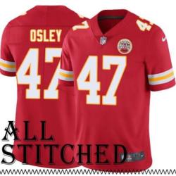 Red Home Willie Osley Kansas City Chiefs Jersey #47