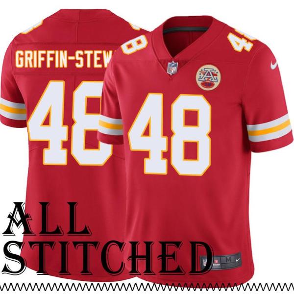 Red Home Nakia Griffin-Stewart Kansas City Chiefs Jersey #48