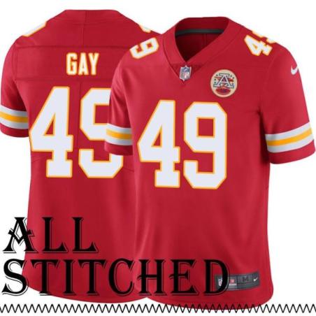 Red Home Matt Gay Kansas City Chiefs Jersey #49