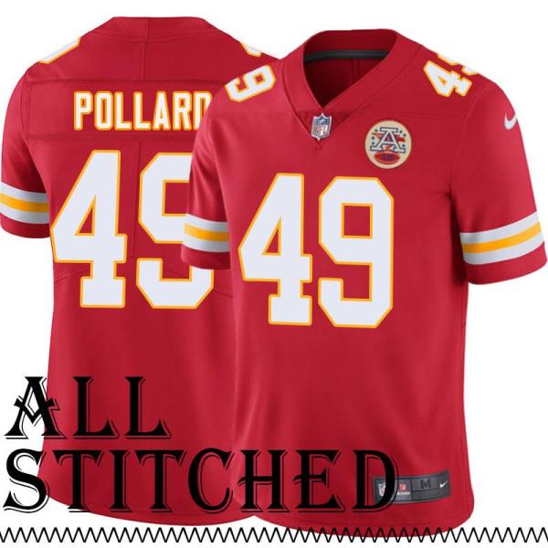 Red Home Bernard Pollard Kansas City Chiefs Jersey #49