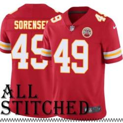 Red Home Daniel Sorensen Kansas City Chiefs Jersey #49