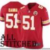 Red Home Michael Danna Kansas City Chiefs Jersey #51