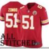 Red Home Frank Zombo Kansas City Chiefs Jersey #51