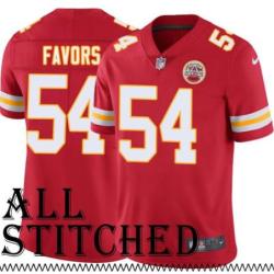 Red Home Greg Favors Kansas City Chiefs Jersey #54