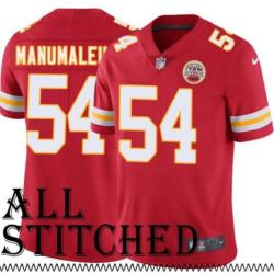 Red Home Frank Manumaleuga Kansas City Chiefs Jersey #54