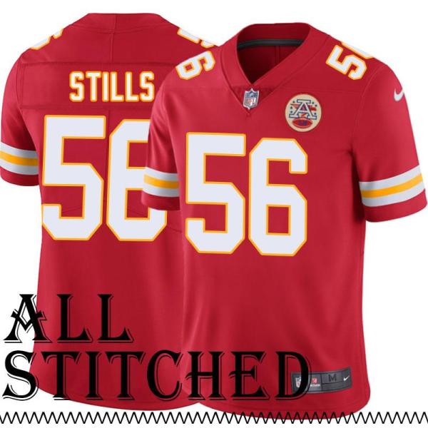 Red Home Gary Stills Kansas City Chiefs Jersey #56