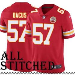 Red Home Weston Dacus Kansas City Chiefs Jersey #57