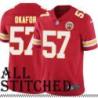 Red Home Alex Okafor Kansas City Chiefs Jersey #57