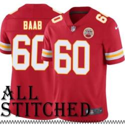 Red Home Mike Baab Kansas City Chiefs Jersey #60