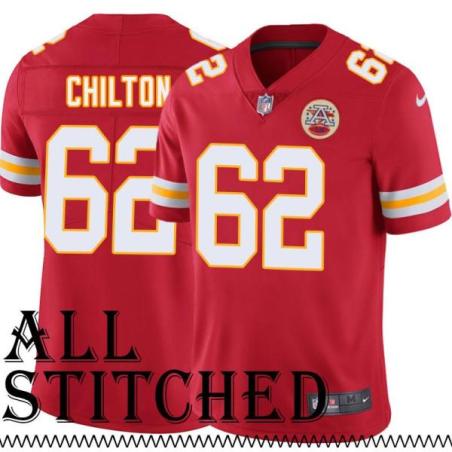 Red Home Gene Chilton Kansas City Chiefs Jersey #62