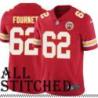 Red Home Sid Fournet Kansas City Chiefs Jersey #62